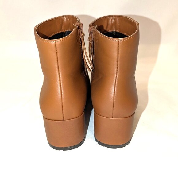 Naturalizer | WIDE Bay Weatherproof Leather Ankle Boots Cider Spice Brown | 7.5W - Picture 8 of 12